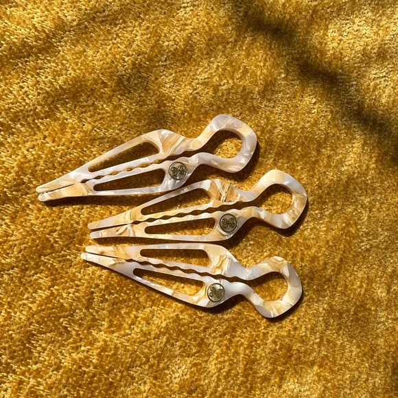 Lialys Prestige Hairpin Set of 3 - Gold - Picture 2 of 5